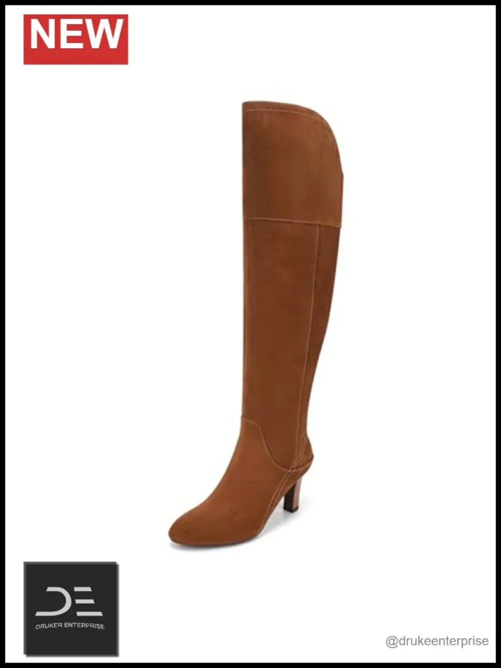 Naturalizer Yuko Over The Knee Boots Suede Leather Side Zip Block Heel